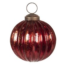 Vánoční ozdoba - červená koule, Clayre & Eef