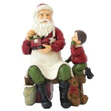 Vánoční dekorace - Santa a chlapec
