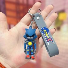 Přívěsek na klíče Sonic modrý s maskou