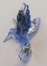 Závěsná ozdoba - Kolibřík modrý s glitry