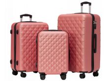 ROWEX Sada cestovních kufrů Rowex Crystal Rosegold, 3dílná