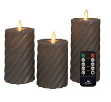 Colmore By Diga  Sada 3 LED svíček z pravého vosku