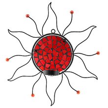 Sunchi Svícen Sunchi 874-Svícen slunce na stěnu - mozaika červená