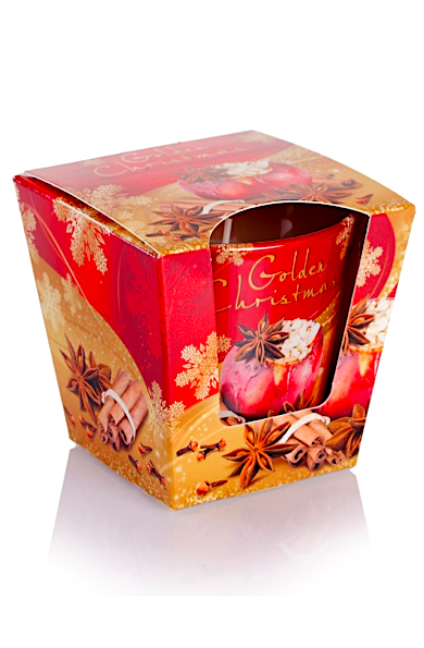 Bartek Candles Golden Christmas Baked Apple & Cinnamon 115g