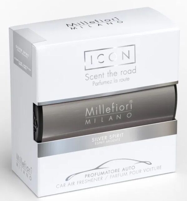 Millefiori Icon Vůně do auta Classic Silver Spirit stříbrná